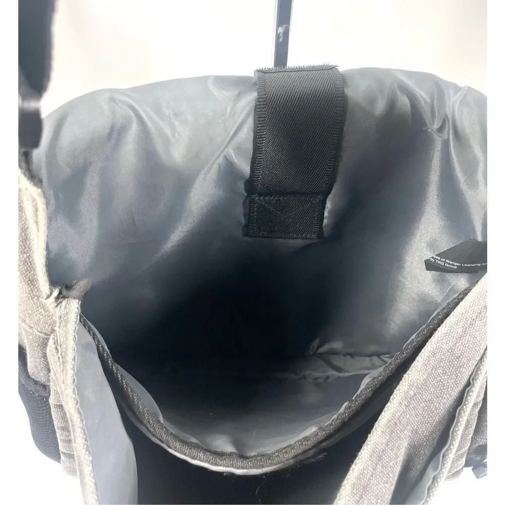 SwissGear Zinc Canvas Gray 14” Laptop Messenger Bag Shoulder Bag Top Handle